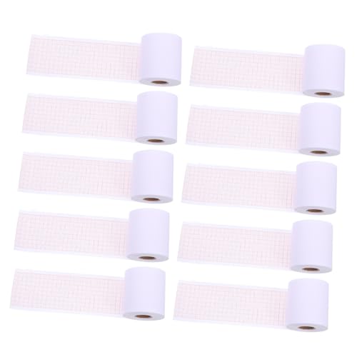 MUELODSIC 10 Rollen Thermalpapier Single Channel Wasserfestes Langlebiges Graphpapier für Präzise Medizinische Aufzeichnungen Leicht Tragbar für medizinische Einrichtungen und von MUELODSIC
