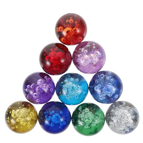 MUELODSIC 10 Stk Teiliges Kristall Möbelknöpfe Bunte Blasen optik Einzelnes Loch Metallisch Dekorative Schubladengriffe für Schränke Einfache Montage Langlebig und Stilvoll von MUELODSIC