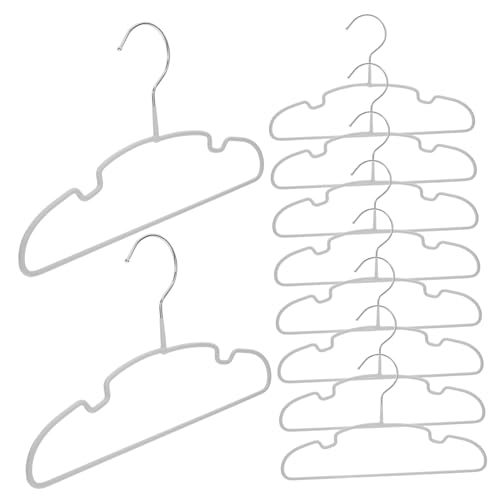 MUELODSIC 10 Stück Kinderkleiderbügel PVC beschichtet rutschfest und Kratzfest Kompakt Platzsparend für Kleine Kleidung Jungen und Mädchen Garderobe von MUELODSIC