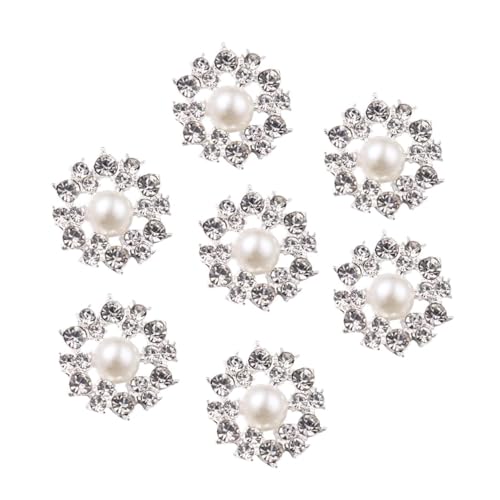 MUELODSIC 10 Stück Teiliges Perlenknöpfe aus Legierung mit Strassbesatz Beige Schmuckknöpfe zum Annähen Kreative DIY accessoires für Damen Stilvolle Dekoration für Kleidung und MUELODSIC 10 Stück Teiliges Perlenknöpfe aus Legierung mit Strassbesatz Beige Schmuckknöpfe zum Annähen Kreative DIY accessoires für Damen Stilvolle Dekoration für Kleidung und von MUELODSIC