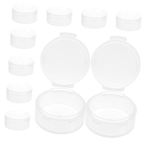 MUELODSIC 10 Stück Teiliges Transparente Runde Aufbewahrungsboxen aus PP mit Deckel Plastikfreie Kratzfeste Aufbewahrung für Ohrstöpsel Schmuck Bastelzubehör und Kleinteile für Partys und MUELODSIC 10 Stück Teiliges Transparente Runde Aufbewahrungsboxen aus PP mit Deckel Plastikfreie Kratzfeste Aufbewahrung für Ohrstöpsel Schmuck Bastelzubehör und Kleinteile für Partys und von MUELODSIC
