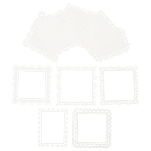 MUELODSIC 10 Stück Teiliges Vintage Spitzenpapier Hochwertiges DIY Scrapbook Papier Weißes Ausgeschnittenes Bastelmaterial für Handgemachte Dekorationen Vielseitig für Tagebücher und Alben von MUELODSIC