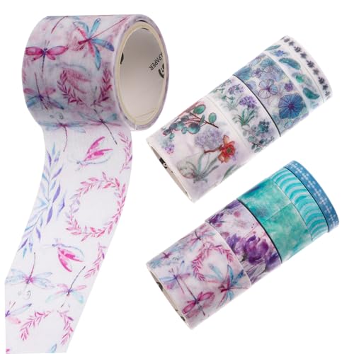 MUELODSIC 10 Stück Teiliges Washi Tape mit Breiten Floralen Mustern Bunte Dekorative Klebebänder aus Japanischem Washi papier für Scrapbooking Journal Geschenkverpackung und DIY MUELODSIC 10 Stück Teiliges Washi Tape mit Breiten Floralen Mustern Bunte Dekorative Klebebänder aus Japanischem Washi papier für Scrapbooking Journal Geschenkverpackung und DIY von MUELODSIC