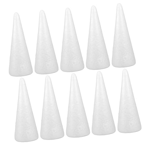 MUELODSIC 10 Stück Weiße Styropor DIY Basteln Zubehör für Kinderhandwerk Dekorative Schaumstoffkegel für Weihnachtsdeko Kreative Bastelprojekte und Heimdekoration MUELODSIC 10 Stück Weiße Styropor DIY Basteln Zubehör für Kinderhandwerk Dekorative Schaumstoffkegel für Weihnachtsdeko Kreative Bastelprojekte und Heimdekoration von MUELODSIC