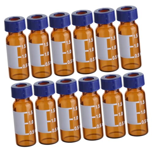 MUELODSIC 100 Stück Braune Probenfläschchen aus Glas mit Deckel Dicht Verschließbare Liquid Sampling Vials für Labor Pharmazie Kosmetik Ätherische Öle Schutz vor Licht MUELODSIC 100 Stück Braune Probenfläschchen aus Glas mit Deckel Dicht Verschließbare Liquid Sampling Vials für Labor Pharmazie Kosmetik Ätherische Öle Schutz vor Licht von MUELODSIC
