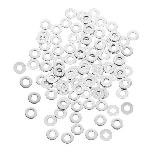 MUELODSIC 100 Stück Edelstahl Flachscheiben Unterlegscheiben Innendurchmesser Dicke Rostfrei Metall Dichtungen für Schrauben und Verbindungselemente DIY und Profi Anwendungen von MUELODSIC