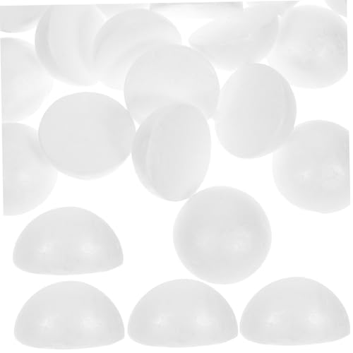 MUELODSIC 100 Stück Halbkugel Schaumstoff Weiß Halbkreis Bastelmaterial DIY Blumenarrangement Weihnachtsdekorations Zubehör für Malen und Handwerk MUELODSIC 100 Stück Halbkugel Schaumstoff Weiß Halbkreis Bastelmaterial DIY Blumenarrangement Weihnachtsdekorations Zubehör für Malen und Handwerk von MUELODSIC