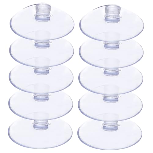 MUELODSIC 100 Stück Saugnäpfe ohne Haken aus Transparentem PVC Starke Haftung Wiederverwendbar für Glatte Flächen Wie Glas Spiegel Fenster für Dekoration und Schutz von MUELODSIC