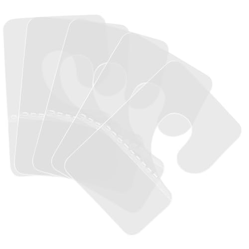 MUELODSIC 100 Stück Transparente Selbstklebende Aufhänger Tabs aus PVC Starke Haftung Vielseitig für Einzelhandel Display Einfach Anzubringen Klare Sticker Haken für Produktpräsentation von MUELODSIC