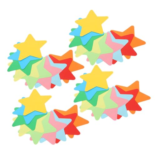 MUELODSIC 108 Stück Teiliges Bunte Papier stern ausschnitte DIY Bastelmaterial für Wanddekoration Kinderfreundliche Farbenfrohe Papiersterne für Party Klassenzimmer Kindergarten und von MUELODSIC