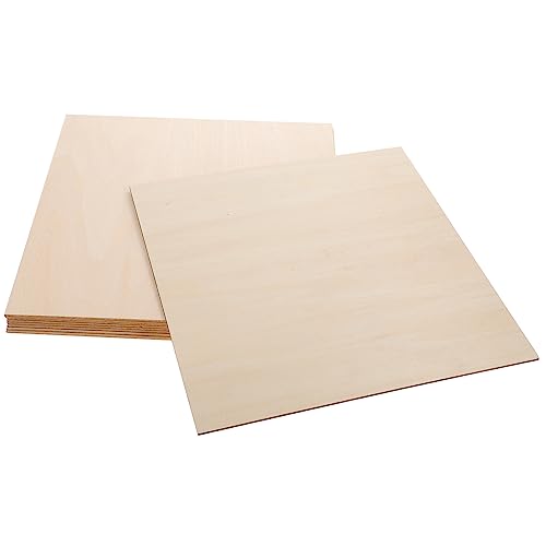 MUELODSIC 10Stücke DIY Holzplatten Unbehandelt für Architekturmodelle Bastelprojekte Malerei und Holzschnitzerei Kunsthandwerke von MUELODSIC