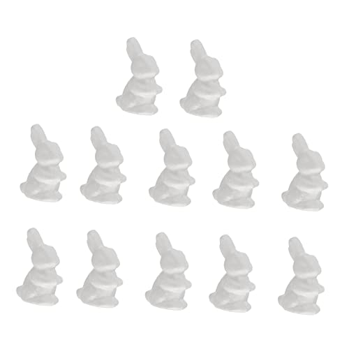 MUELODSIC 12 Stück Blasenhase Partyartikel Für Hasen Spielzeugtiere Sparschwein Mini-Ente Dinosaurier- Kaninchen Kaninchen Kaninchen Figur Badespielzeug Ornament Weiß Schaum von MUELODSIC