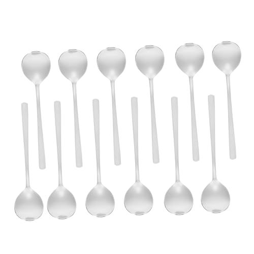 MUELODSIC 12 Stück Teiliges Edelstahl Dessertlöffel mit Flachem Boden und Quadratischem Griff Robust und Glänzend Vielseitig Einsetzbar für Zuhause Restaurant Kaffee Tee und Desserts MUELODSIC 12 Stück Teiliges Edelstahl Dessertlöffel mit Flachem Boden und Quadratischem Griff Robust und Glänzend Vielseitig Einsetzbar für Zuhause Restaurant Kaffee Tee und Desserts von MUELODSIC