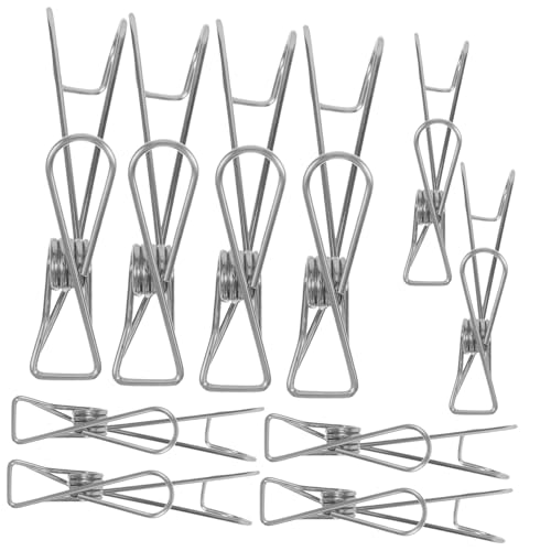 MUELODSIC 12 Stück Teiliges Edelstahl Goldfarbenes Türhaken Duschglas Praktischer Organizer für Handtücher Kleidung und Accessoires Rostfrei Langlebig Geeignet für Badezimmer Küche und von MUELODSIC