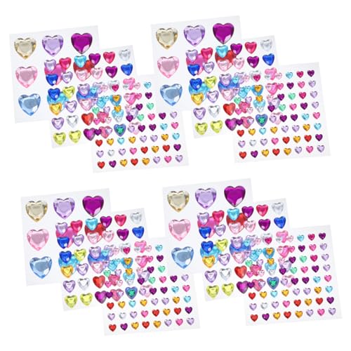 MUELODSIC 12 Stück Teiliges Herz Gem Sticker Selbstklebende Strass Aufkleber mit Funkelnden Acryl Gemsteinen für Gesichtsdekoration Nagelkunst und Bastelprojekte für Festivals und DIY MUELODSIC 12 Stück Teiliges Herz Gem Sticker Selbstklebende Strass Aufkleber mit Funkelnden Acryl Gemsteinen für Gesichtsdekoration Nagelkunst und Bastelprojekte für Festivals und DIY von MUELODSIC