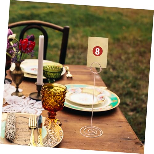 MUELODSIC 12 Stück Teiliges Mini Tischkartenhalter aus Metall Rosegoldfarbene Runde Fotohalter Stabile Memo Clips für Hochzeiten Tischdekoration Platzsparend und Langlebig von MUELODSIC