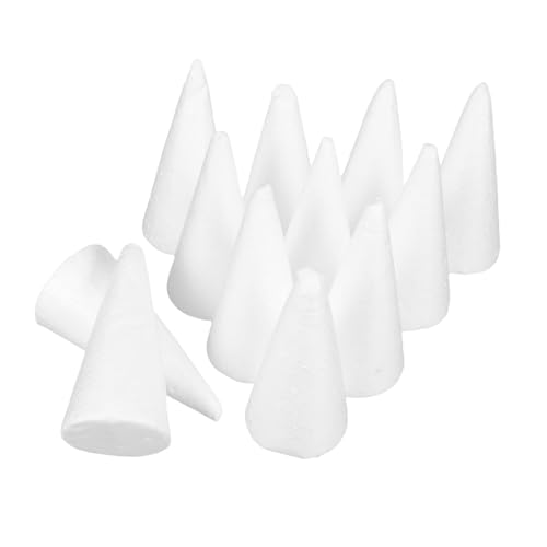 MUELODSIC 12 Stück Teiliges Weiße Schaumstoffkegel Fest DIY Bastelkegel für Kinderhandwerk Weihnachtsdekoration Bastelmaterial MUELODSIC 12 Stück Teiliges Weiße Schaumstoffkegel Fest DIY Bastelkegel für Kinderhandwerk Weihnachtsdekoration Bastelmaterial von MUELODSIC