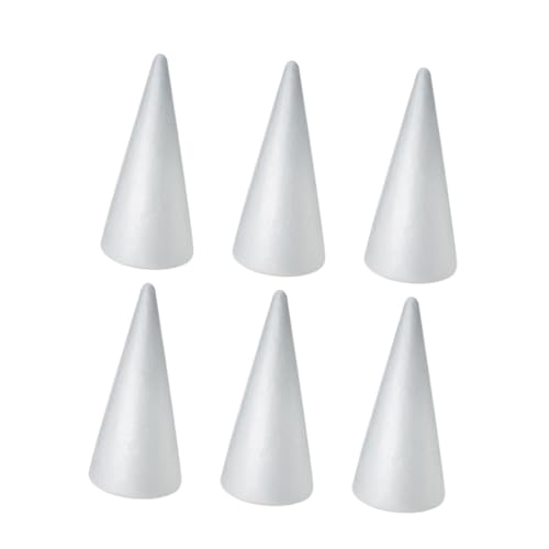 MUELODSIC 12 Stück Weiße Schaumstoff Bastelkegel für DIY Dekorationen Bastelprojekte Weihnachten Vielseitige Styropor Kegelform für Kindergarten Schule und Zuhause MUELODSIC 12 Stück Weiße Schaumstoff Bastelkegel für DIY Dekorationen Bastelprojekte Weihnachten Vielseitige Styropor Kegelform für Kindergarten Schule und Zuhause von MUELODSIC