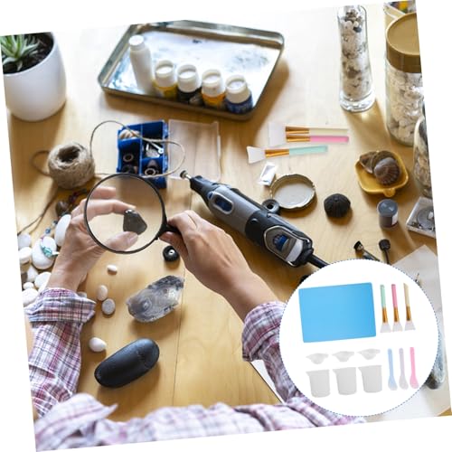 MUELODSIC 13 Stück Teiliges DIY Craft Tool Set mit Silikon Rührstäbchen Messbechern und Spatel für Epoxidharz Vielseitiges Gieß Mischset für Bastelarbeiten und Schmuckherstellung von MUELODSIC