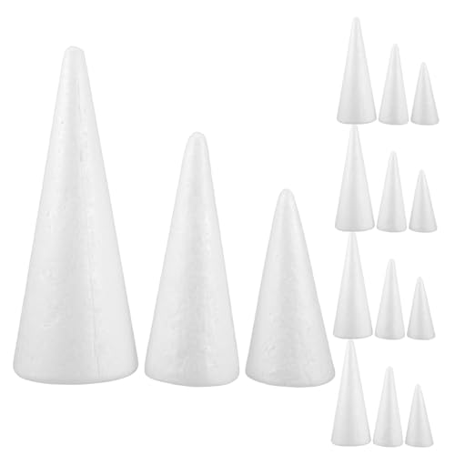 MUELODSIC 15 Stück Teiliges Styropor in Höhe Glatte Oberfläche Sicherer Schaumstoff für DIY Basteln Weihnachtsbaum Modelle Vielseitig Bemalbar und Dekorierbar von MUELODSIC