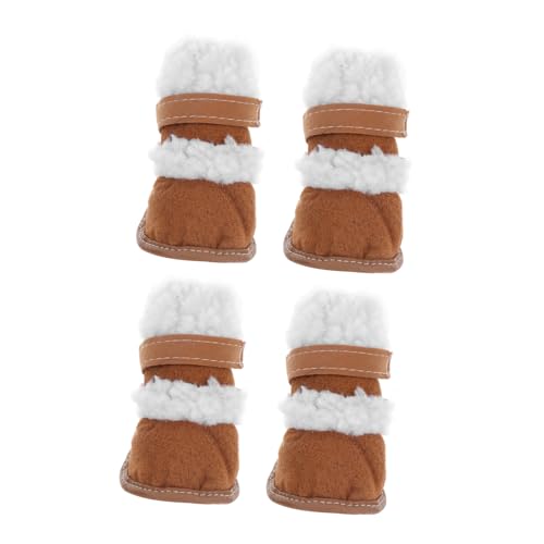 MUELODSIC 2 Paare Hundeschuhe Winter Pfotenschutz mit Rutschfester Sohle Atmungsaktiv und Warm Flacher Absatz für Sicheren Stand Geeignet für Kleine Hunde im Schnee und Outdoor Einsatz MUELODSIC 2 Paare Hundeschuhe Winter Pfotenschutz mit Rutschfester Sohle Atmungsaktiv und Warm Flacher Absatz für Sicheren Stand Geeignet für Kleine Hunde im Schnee und Outdoor Einsatz von MUELODSIC