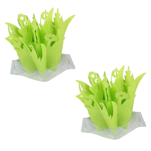 MUELODSIC 2 STÜCK Luftbefeuchter für Reptilienbox mit Naturgetreuen Pflanzen Umweltfreundlich Energiesparend Langlebiges Polymer Material Vielseitig für Terrarien Büro und Zuhause Geeignet von MUELODSIC