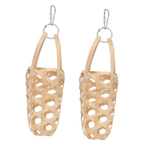 MUELODSIC 2 STÜCK Papagei Futterkorb aus Verschleißfestem Material Multifunktionales Foraging und Futterstation für Papageien und Hühner Frisches Obst und Gemüse Einfach Zugänglich von MUELODSIC