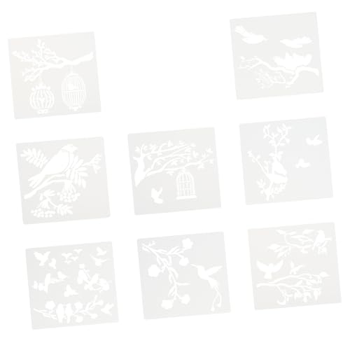 MUELODSIC 2 Sätze DIY Wandmalerei Schablonen Blumen Vögel Muster Malvorlagen für Basteln Scrapbooking Wiederverwendbare Zeichenschablonen für Wanddekoration und Handarbeit MUELODSIC 2 Sätze DIY Wandmalerei Schablonen Blumen Vögel Muster Malvorlagen für Basteln Scrapbooking Wiederverwendbare Zeichenschablonen für Wanddekoration und Handarbeit von MUELODSIC