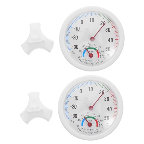 MUELODSIC 2 Stück Analoger Hygrometer Thermometer Präziser Temperatur Luftfeuchtigkeitsmesser Kompakt und Tragbar für Kühlschrank Luftbefeuchter Reptilien Terrarium Zuverlässige Messwerte MUELODSIC 2 Stück Analoger Hygrometer Thermometer Präziser Temperatur Luftfeuchtigkeitsmesser Kompakt und Tragbar für Kühlschrank Luftbefeuchter Reptilien Terrarium Zuverlässige Messwerte von MUELODSIC