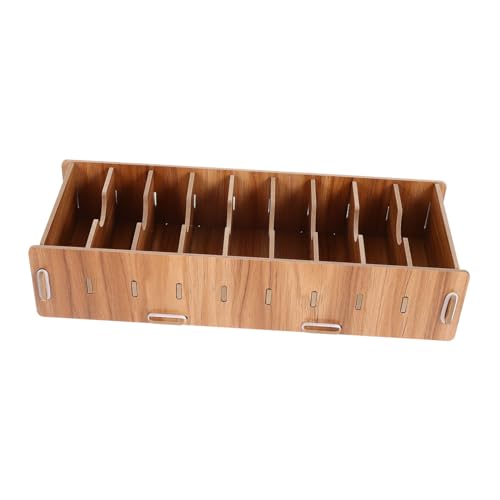 MUELODSIC 2 Stück Aufbewahrungsbox aus Kirschholz Desktop Organizer mit Fachteinteilung Praktische Aufbewahrung für Kosmetik Fernbedienungen Schmuck Geeignet für Büro Wohnzimmer von MUELODSIC