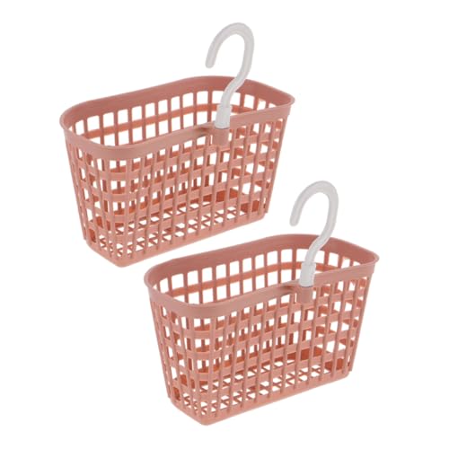 MUELODSIC 2 Stück Hängender Kunststoff Aufbewahrungskorb für Dusche mit Drehhaken Multifunktionaler Bad organizer für Shampoo Kosmetik und Badezimmer Ablagekorb Leicht zu Reinigen Modernes von MUELODSIC