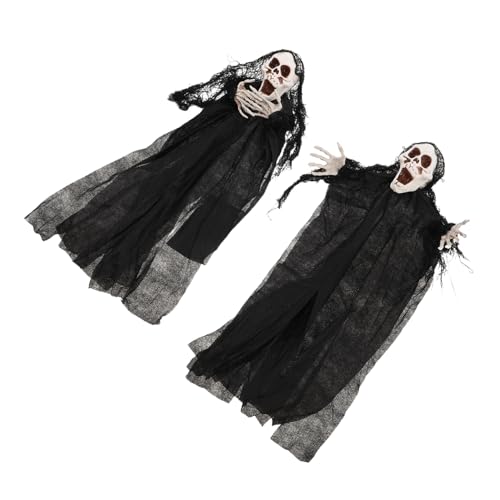 MUELODSIC 2 Stück Halloween Deko Aufhängbare Gruselige Skelett Figuren mit Saugnapf Wiederverwendbare Outdoor Halloween Dekoration für Garten Baum Spukhaus und Escape Zubehör MUELODSIC 2 Stück Halloween Deko Aufhängbare Gruselige Skelett Figuren mit Saugnapf Wiederverwendbare Outdoor Halloween Dekoration für Garten Baum Spukhaus und Escape Zubehör von MUELODSIC