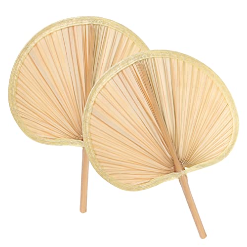 MUELODSIC 2 Stück Handgefertigte Handfächer aus Bananenblattgeflecht Natürliche Sommerlüfter mit Leichter Flexibler Struktur für Outdoor Party und Wanddeko Traditionelle Kühlfunktion und MUELODSIC 2 Stück Handgefertigte Handfächer aus Bananenblattgeflecht Natürliche Sommerlüfter mit Leichter Flexibler Struktur für Outdoor Party und Wanddeko Traditionelle Kühlfunktion und von MUELODSIC