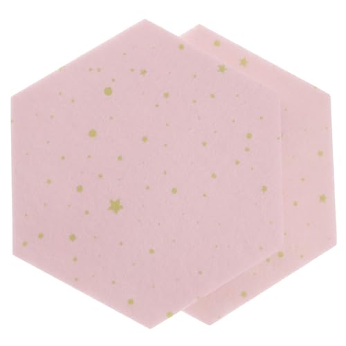 MUELODSIC 2 Stück Hexagon Filz Pinnwand Selbstklebend DIY Memo Board Foto Wanddeko Dicke für Büro Küche Kinderzimmer Einfache Montage und Vielseitige Nutzung von MUELODSIC