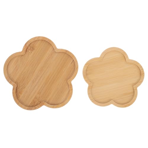 MUELODSIC 2 Stück Holz Untersetzer Blanker DIY Mosaik Basis Tray Blumenform Pflanzuntersetzer für Büro und Zuhause Vielseitig Künstlerisch Robust Leicht zu Bearbeiten von MUELODSIC