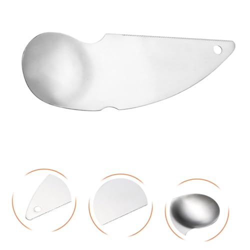 MUELODSIC 2 Stück Kiwi Cutter Löffel Teiliges mit Gezacktem Rand und Glatter Oberfläche Multifunktionales Fruchtwerkzeug zum Schälen und Herauslöffeln von Kiwi Zitrone und Robust und MUELODSIC 2 Stück Kiwi Cutter Löffel Teiliges mit Gezacktem Rand und Glatter Oberfläche Multifunktionales Fruchtwerkzeug zum Schälen und Herauslöffeln von Kiwi Zitrone und Robust und von MUELODSIC