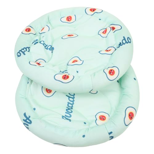 MUELODSIC 2 Stück Kühlmatte für Kleintiere Rutschfester Boden Sommerliches Haustierkissen Hamster Katzen Schlafmatte Grün Avocado von MUELODSIC