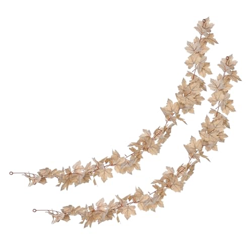 MUELODSIC 2 Stück Künstliche Ahornblatt-Girlande Realistische Herbstlaub-Dekoration Pflegeleicht Vielseitig für Kamin Türrahmen Party Wiederverwendbar Natürliche Optik Halloween Thanksgiving MUELODSIC 2 Stück Künstliche Ahornblatt-Girlande Realistische Herbstlaub-Dekoration Pflegeleicht Vielseitig für Kamin Türrahmen Party Wiederverwendbar Natürliche Optik Halloween Thanksgiving von MUELODSIC