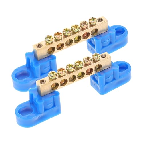 MUELODSIC 2 Stück Kupfer Erdungsblock Sammelschiene Verteilerleiste für Stromverteilung Verteilerkasten Sicherer Anschluss für Elektrogeräte Verteilerschiene für Verteilerkästen MUELODSIC 2 Stück Kupfer Erdungsblock Sammelschiene Verteilerleiste für Stromverteilung Verteilerkasten Sicherer Anschluss für Elektrogeräte Verteilerschiene für Verteilerkästen von MUELODSIC