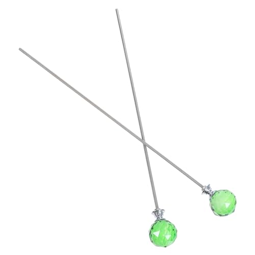 MUELODSIC 2 Stück Metall Gartenstab mit Kristallkugel Spitze Dekorative Blumenstab Pflanzenstütze für Tomaten und Blumentöpfe Stilvolle Outdoor-Deko und DIY Bastelstab für Garten und von MUELODSIC