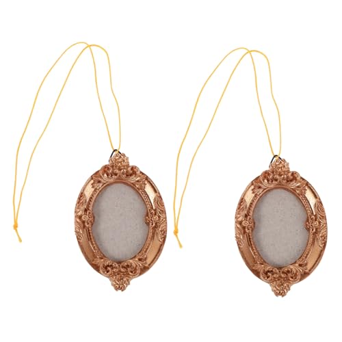 MUELODSIC 2 Stück Mini Bilderrahmen Ornament Vintage Gold Barock Resin Fotohalter zum Aufhängen Weihnachtsbaum Wanddeko Kompakt Langlebig Vielseitig MUELODSIC 2 Stück Mini Bilderrahmen Ornament Vintage Gold Barock Resin Fotohalter zum Aufhängen Weihnachtsbaum Wanddeko Kompakt Langlebig Vielseitig von MUELODSIC
