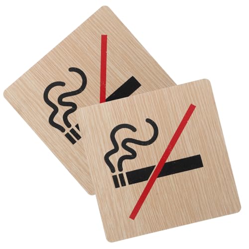 MUELODSIC 2 Stück No Smoking Schild Holz Rauchen Verboten Warnschild für Büro Restaurant Hotel Innen Außen Holztafel Sicherheitswarnung MUELODSIC 2 Stück No Smoking Schild Holz Rauchen Verboten Warnschild für Büro Restaurant Hotel Innen Außen Holztafel Sicherheitswarnung von MUELODSIC