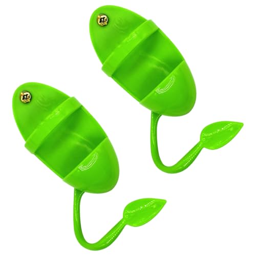 MUELODSIC 2 Stück Papageien Futterkorb Grün Langlebiger Vogelständer Futterhalter für Wellensittiche Nymphensittiche und Andere Vögel Sicherer Käfigzubehör für Artgerechte Fütterung von MUELODSIC