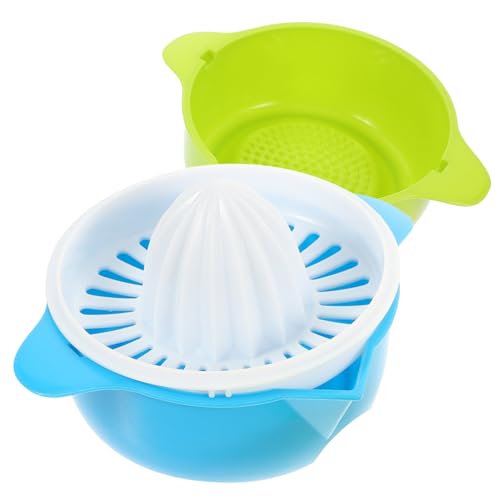 MUELODSIC 2 Stück Praktischer Manueller Fruchtsafter Tragbar und Benutzerfreundlich mit Rutschfestem Verschluss Geeignet für Erwachsene und Einfache Reinigung für Zufällige Zufällige Farbe von MUELODSIC