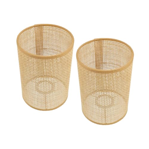 MUELODSIC 2 Stück Rattan Lampenschirm Handgewebt Dekorative Pendelleuchte Abdeckung Natürliche Deckenleuchte Hülle Atmungsaktiv Langlebig für Wohnzimmer Schlafzimmer Büro Hotel MUELODSIC 2 Stück Rattan Lampenschirm Handgewebt Dekorative Pendelleuchte Abdeckung Natürliche Deckenleuchte Hülle Atmungsaktiv Langlebig für Wohnzimmer Schlafzimmer Büro Hotel von MUELODSIC