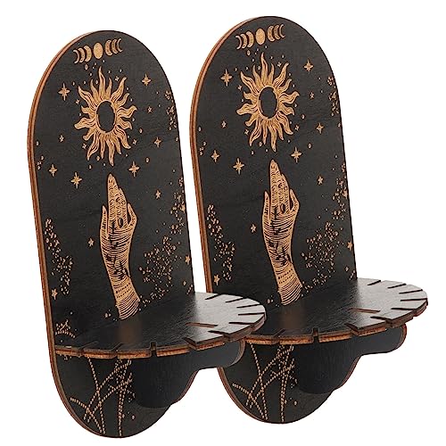 MUELODSIC 2 Stück Schwebendes Boho Holz Wandregal Filigraner Kristall und Steinhalter Robustes Hochwertiges Holz Vielseitig für Büro Kinderzimmer Geschenkidee für Besondere Anlässe MUELODSIC 2 Stück Schwebendes Boho Holz Wandregal Filigraner Kristall und Steinhalter Robustes Hochwertiges Holz Vielseitig für Büro Kinderzimmer Geschenkidee für Besondere Anlässe von MUELODSIC