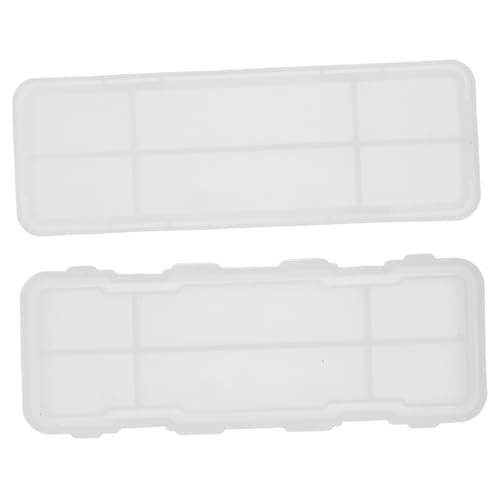 MUELODSIC 2 Stück Silikonform Kleine Box DIY Gießform Teilig Wiederverwendbar Stiftehalter Organizer Aufbewahrungsbox Form mit Deckel für Büro und Zuhause Geschenkidee von MUELODSIC
