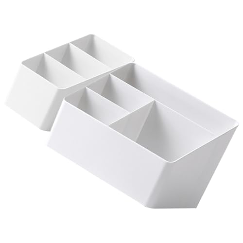 MUELODSIC 2 Stück Teiliges Aufbewahrungsbox Weiß Multifach Organizer für Schreibtisch Kosmetik Fernbedienung und Bürobedarf Platzsparend Leicht zu Reinigen für Wohnzimmer und Büro Geeignet MUELODSIC 2 Stück Teiliges Aufbewahrungsbox Weiß Multifach Organizer für Schreibtisch Kosmetik Fernbedienung und Bürobedarf Platzsparend Leicht zu Reinigen für Wohnzimmer und Büro Geeignet von MUELODSIC