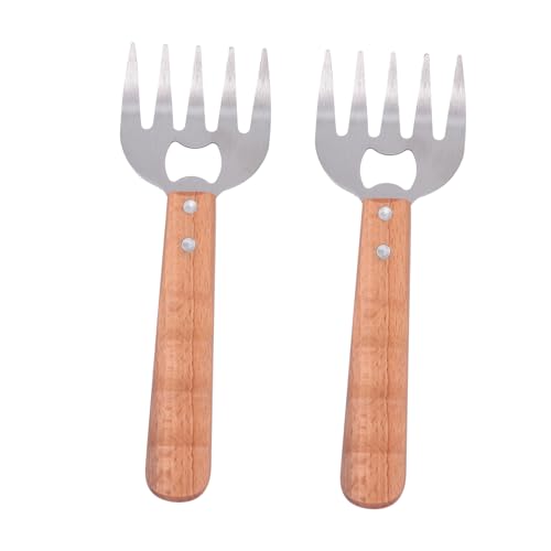MUELODSIC 2 Stück Teiliges Bbq Fleischklaue aus Edelstahl Rutschfeste Ergonomische Grill Meat Claws zum Zerreißen von Pulled Pork Hähnchen und Rind Spülmaschinenfest für Barbecue und Smoker von MUELODSIC