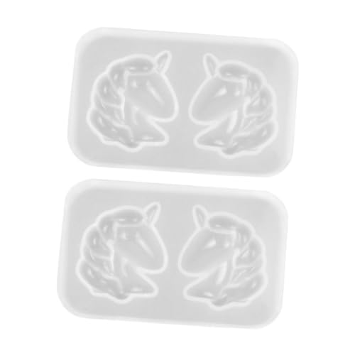 MUELODSIC 2 Stück Teiliges Einhorn Silikonform Langlebige Gießform für DIY Schmuck und Bastelprojekte Verarbeitung Flexible und Reißfeste Silikonmold für Desktop Ornamente und Kreative von MUELODSIC